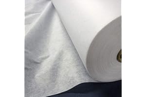 Marent Brand Lightweight Fusible Iron On Premium Interfacing Fabric 150cm Wide (Per Metre) White Black Charcoal (White)