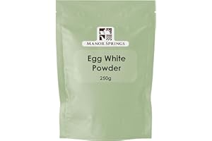Egg White Powder 250g for Baking, Cooking, Use to Make Meringue, Royal Icing and Shakes, Protein Powder by Manor Springs