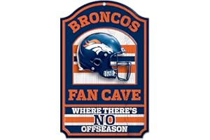 WINCRAFT NFL 05426010 - Targa in legno Denver Broncos, 28 x 43 cm, colore: Nero