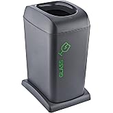 Smartware Soft Tekerlekli Cam Geri D&ouml;n&uuml;ş&uuml;m Kutusu 40 LT - ANTRASİT, &Ccedil;ok Ama&ccedil;lı Geri D&ouml;n&uuml;ş&uuml;m Kutusu