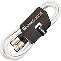 Cordon de raccordement / Microphone principal symétrique / XLR mâle vers femelle / 7 couleurs 3 m blanc