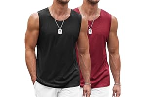 COOFANDY Męski tank top bez rękawów, koszulka fitness, koszulka pod pachami, szybkoschnąca, na siłownię, bez rękawów, sportowa koszulka do biegania dla mężczyzn