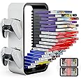 LYtech Video Game Storage Tower Universal Game Holder Rack for PS5/PS4/Xbox One/Xbox 360/Xbox Series X/S/Switch Game Cases, DVD and Blu-Ray Disks Organizer, Stores 19 Game, with 4 Controller Holders