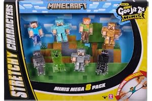 Heroes of Goo Jit Zu Minecraft Mini Actionfigures 8-pack - Stretchy and Bendable toy-figures for Minecraft-fans 4+ years.