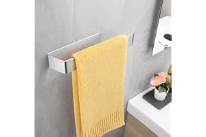 ALOCEO Bathroom Towel Holder Self Adhesive Stainless Steel No Drill Hand Towel Rail Sliver