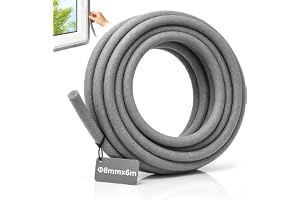 mawmuaw PE rund lina Φ8 mm tätningslinda 6 meter fogfyllningsprofil | Bakfyllningssnöre, skum, fogtätningslina, vattentät, fogtätningstejp, rund, fyllningsnät för fog spalt betong fyllning