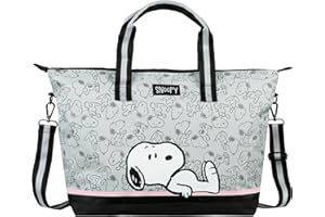 Undercover - Snoopy Weekender - Borsa per il trasporto con motivo - Ampio scomparto principale con piccolo scomparto con cerniera - 2 maniglie e tracolla
