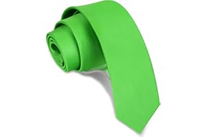 Gusleson 2.4" (6cm) Solid Color Slim Tie Skinny Necktie for Men