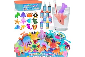 Thedttoy Farbwechselndes Magic Water Elf Kit,22 PCS Aqua Gelz Set Wasserperlen für Kinder Aqua Beads Magic-Wasser-Gel 3D-Wasserpark-Set Aqua Play ab 3 Jahren Geburtstagsgeschenk für Mädchen Jungen