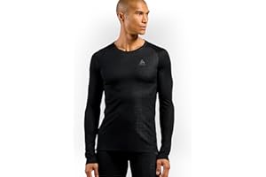 Odlo Unterhemd Herren Langarm Active F-Dry Light I Funktionsshirt I Funktionsunterwäsche Langarm Sportunterhemd I Herren