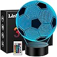 Luce Notturna 3D A Forma Di Pallone Da Calcio - 16 Colori, Telecomando, Regalo Per Bambini - Foto 3