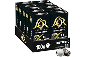 L'Or Espresso Café - 100 Capsules Ristretto Intensité 11 - compatibles Nespresso®* (lot de 10 x 10)