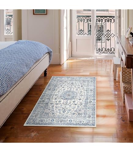 IKEA NÖVLING Rug, Low Pile, 128x195 cm, Dark Blue/Yellow-Brown