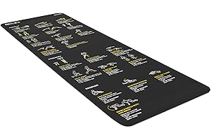 SKLZ Trainermat Sport Performance Tappetino Fitness con Esercizi, Nero