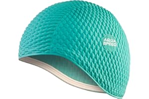 AQUA SPEED Aqua-Speed Swim Cap | Bonnet de Bain | Sports | entraînement | Natation | Cheveux Longs | Latex | Bombastic Tic-Tac