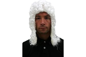 WIG ME UP- Peluca: Juez, magistrado, Barroco, logia, nobleza PW0171-P60 Nuevo