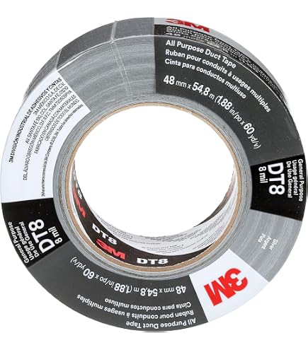 Scotch Noir Renforcé 3 Rouleaux - 105m Total, 48mm Large, étanche Intérieur/extérieur