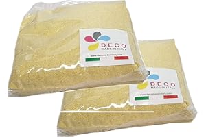 DECOMADEINITALY Arena Colorida para Decoraciones 0,3/0,7 mm Paquete de 2 kg (champán)