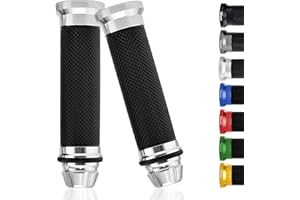 SIMDA PRO Poignées de Guidon universelles pour Moto 22 mm - 24 mm pour Scooters Poignées de Moto antidérapantes de qualité supérieure Aluminium CNC Design de qualité supérieure
