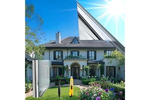 ‎GUTSURGE Gutsurge Hitzeschutzfolie Fenster 44.5x200cm Sonnenschutzfolie Fenster innen oder außen Fensterfolie Sonnenschutz UV Folie Fenster Hitzeschutz Spiegelfolie Fenster Sichtschutz Rückstandslose Silber