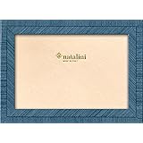 Natalini Marquetry Photo Frame Made in Italy, Tulipwood, Light Blue, 5"X 7"