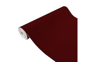 DecoMeister Lámina Autoadhesiva de Terciopelo Vinilo Adhesivo Para Muebles Mesa Encimera Papel Para Bricolaje Película Para Forrar Decoración Para Hogar En Rollo 45 x 100 cm Por Metros Rojo Borgoña