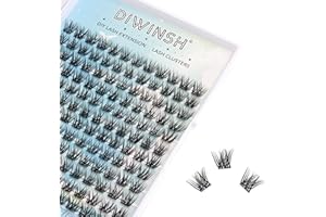 DIWINSH Extensiones individuales pestañas 144 Pcs 10mm D Curl racimo pestañas DIY pestañas Cluster Lashes Pestañas Postizas volumen racimos pestañas en casa (DIY-10mm)