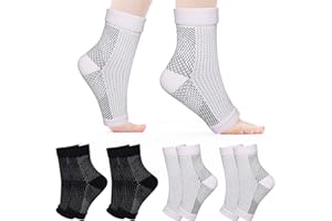 CIYIN Orthopädische Kompressionssocken, 4 Paar Kompressionsstrümpfe zur Knöchelunterstützung bei Plantarfasziitis