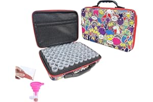 BECELE Diamond Painting Accessories Storage Bag,60 Slots Containers for 5D Diamond Art,Diamond Art Tool Accessories Organizer Storage Case Bag