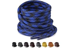 Yusimu Lacets Ronds pour Chaussures de Travail, Sport, Randonnée et Bottes - Renforcés 4,5 mm