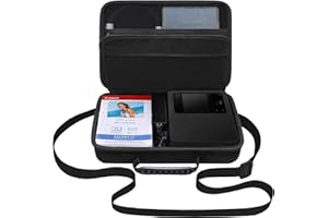 Elonbo Canon Selphy CP1500 Compact Photo Printer Valise Portable Bluetooth Impression Instantanée Sac de Rangement pour Appareil Photo Sac en Filet pour Câble de Papier, Noir+Intérieur Noir