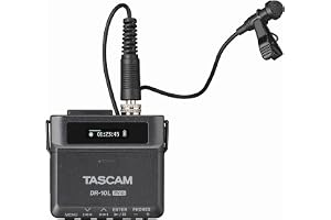 TASCAM DR-10L Pro – 32-bitars flöjt-ljudinspelare med lavalier-mikrofon Bluetooth-alternativ för fjärrkontroll och synkronisering