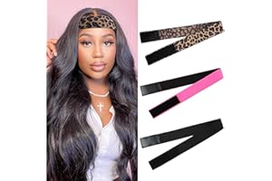 Dimeho 3 elastyczne paski do peruki, regulowana opaska pod perukę, opaska na czoło, wodoszczelna, antypoślizgowa opaska na czoło, dla kobiet i mężczyzn, do uprawiania sportu