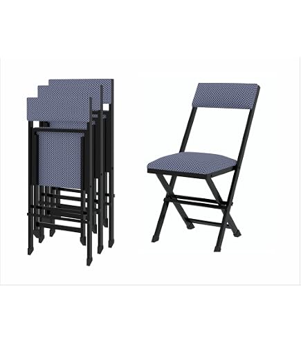 Sweetcrispy Folding Chair 2 Pack, Leather Padded Folding Chairs
