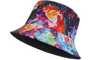 MengPa Unisex Bucket Hat Summer Travel Sun Fisherman Hats Reversible