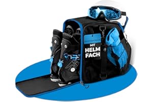 STYNGARD Skischuhtasche mit Helmfach und Stiefelfach [40 L] - Ski Stiefeltasche mit Umhängefunktion und Stauraum für Skizubehör - Tasche für Skischuhe Modell Zermatt