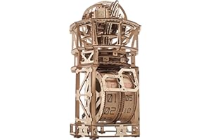 UGEARS Puzzles 3D en Bois pour Adultes - Horloge de Table astronomique avec Tourbillon - Horloge mécanique Fonctionnelle - Kit Miniature en Bois - Cadeaux pour Les Amateurs de Puzzle - 338 pièces