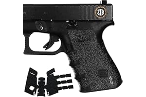 ZIB GRIPS Selbstklebendes Pistolengriffband, kompatibel mit Glock 19, 23, 25, 32, 38 | Gen 3, 2 oder 1 | Gummi schwarz, Glock-Zubehör, Pistolengriffe kompatibel mit Glock, für ultimativen Komfort und