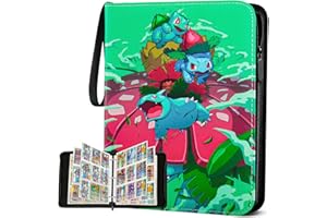 FUXGAOZH Classeur Carte,Capacité de 50 pages de 900 cartes, Porte Cartes, Organisateur de Cartes,Porte Cartes en cuir imperméable fermeture éclair, un cadeau les garçons et les filles (ZZ900)