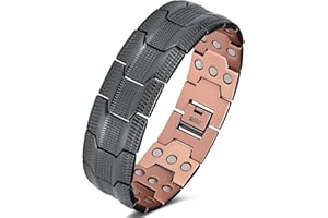 Jeracol Copper Bracelets for Men,3X Magnetic Bracelets Men with Ultra Strength Magnets,Adjustable Size&Jewelry Gift Box