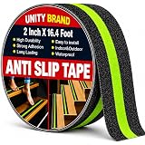 Unity Brand Anti Slip Grip Tape Non-Slip Traction Tapes With Glow In The Dark Reduce The Risk Of Slipping For Indoor Or Outdoor Stair Tread Step, Other Slippery Surfaces 2 Inch X16.4 Foot (Pack OF 1): 