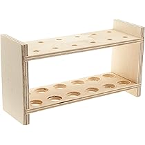 Portaprovette In Legno Per 12 Vasetti - 2 Livelli, Foro Diametro 20mm, Elettrico - Foto 7