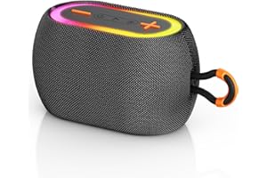 JYX Portable Bluetooth Speaker with 360° Stereo Sound, Bluetooth 5.3, 24H Playtime, TWS Pairing, RGB Lights, Waterproof Design - Perfect for Travel, Parties, Sports, Indoors & Outdoors, Gift Idea
