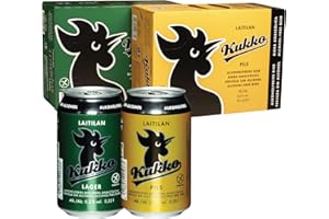 ‎LAITILAN KUKKO Kukko Glutenfreies Alkoholfreies Lager & Pils Bier – Premium Finnisches Craft Bier mit Knackigem & Sanftem Geschmack – 24 x 0,33 L Dosen