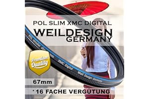 Polfilter POL 67 Circular Slim XMC Digital weildesign Germany * Kräftigere Farben * Frontgewinde, 16 Fach XMC vergütet * inkl. Filterbox (POL Filter 67 mm)