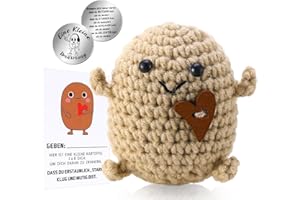 Lvefyti Positive Potato Pocket Hug Gift, Creative Knitting Wool Potato Doll with Love Heart and Small Hug Lucky Charm, Positive Energy Gifts for Family, Friends