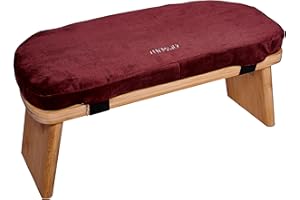 Zen Power Yoga Bench, klappbare Yoga Bank aus Holz, ergonomische Meditationsbank, Gebetshocker für spirituelle Momente im Alltag, bequem und weich gepolstert, Yoga-Zubehör