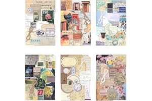 MAYPLOUS Papier kraft décoratif à motifs vintage avec autocollants Washi, pour scrapbooking, impression recto, pour la création de cartes, le collage, l'art et l'artisanat (Adventure)