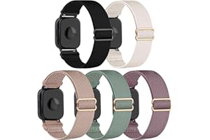 CUNUJIX 5 Stück Elastisch Nylon Armband Ersatz für Xiaomi Redmi Watch 5 Active/Lite Armband, Dehnbare Loop Gewebe Ersatzband für Xiaomi Redmi Watch 5 Lite/Active Herren Damen