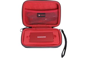 XANAD Custodia per Samsung Memorie T7 Touch MU-PC1T0K SSD Esterno Portatile（Solo Scatola） Borsa Portatile Nero per Samsung T7 (Rosso)